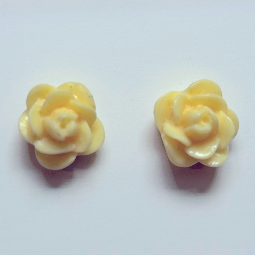 Yellow Rose Studs